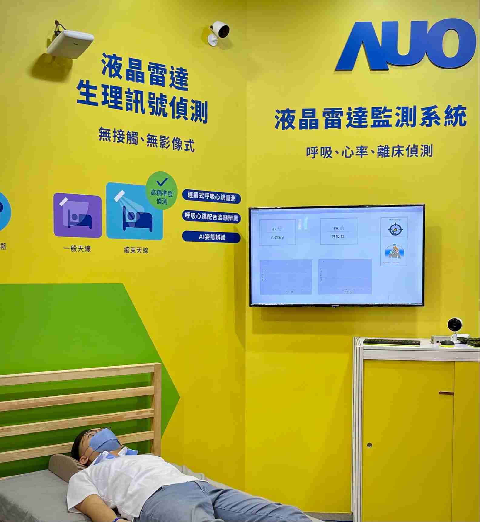 MG电玩颐康「无接触生理监测雷达」，，免除传统线路与贴片束缚，，精准侦测呼吸、、、心跳等重要生理讯号