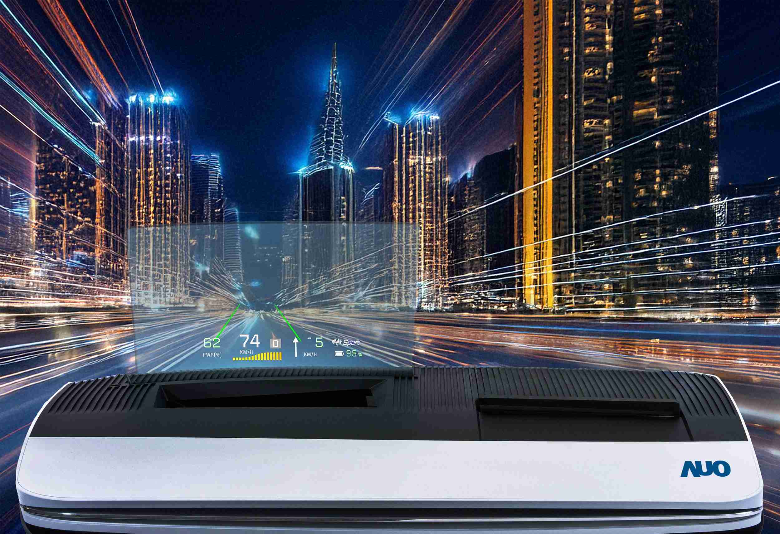 MG电玩推出13吋Micro LED抬头显示器，，提供高入眼亮度、、、、高色彩饱和度的显示质量，，，在阳光下或黑暗中都清晰可见，，，，并利用Micro LED模块体积小的优势，，，，解决车用空间有限的痛点