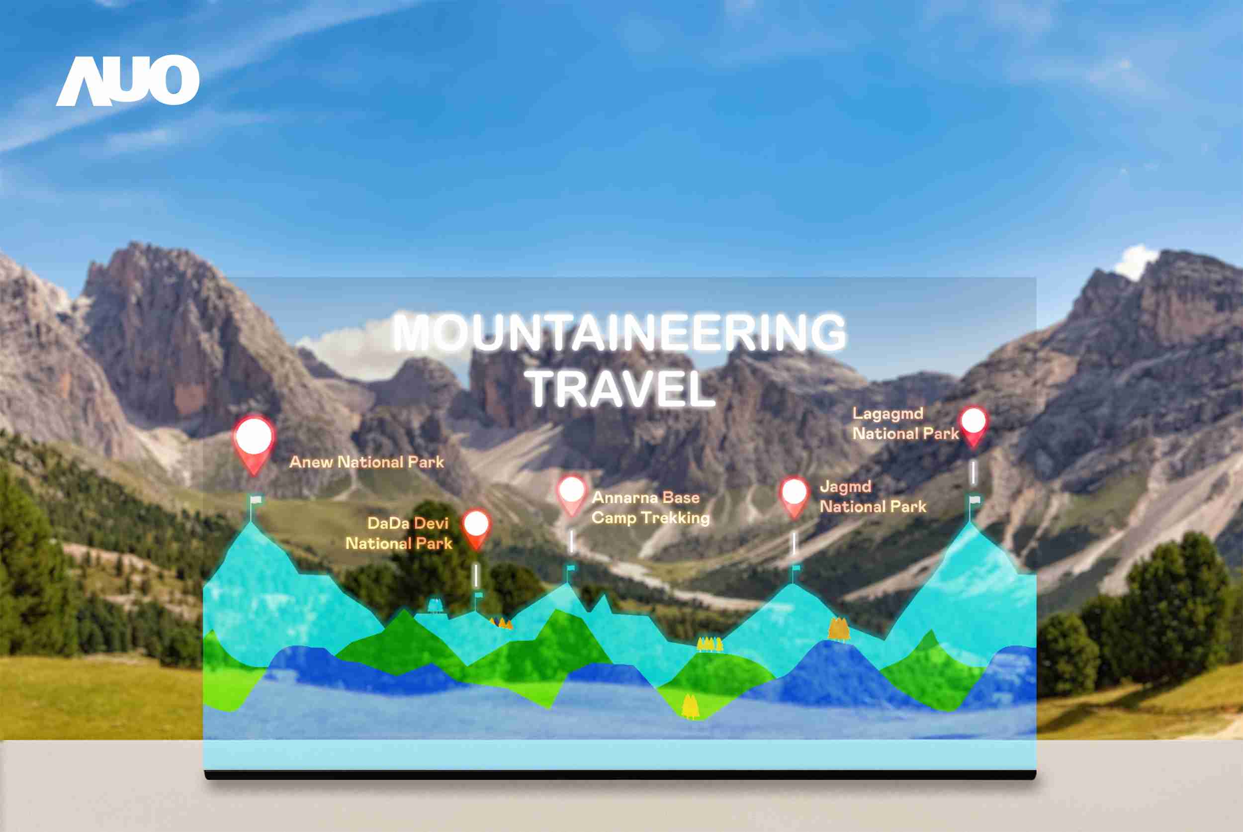 MG电玩展示全球单片尺寸最大(*)42吋透明Micro LED显示器拼接而成的〝64吋透明Micro LED显示器〞，，，，具备高透明度、、、、1,000 nits高亮度、、广色域、、采用三边无边框的无缝拼接等多重特色，，，呈现超高清、、、、细腻画质而不遮挡后方视觉，，满足层峰需求，，，，可广泛运用于零售、、、、艺术展览或商业空间等场域